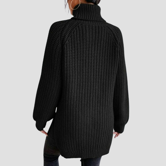Mary - Women's elegant cotton turtleneck sweater