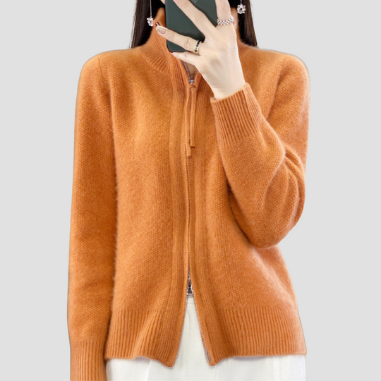 Carol - Wool Zip-up Cardigan