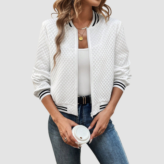 Women Cropped Bomber Jacket