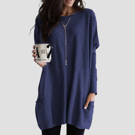 Women's Oversized Tunic Sweater for Relaxed Comfort