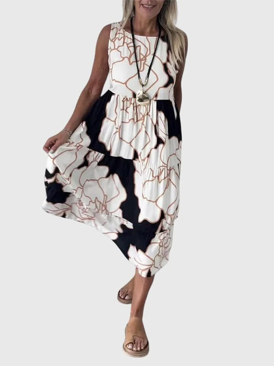 Aveline - Stylish Floral Print Dress