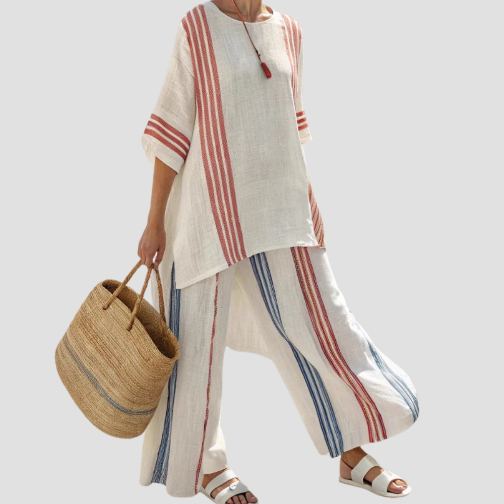 Sandra – Breezy Striped Lounge Set