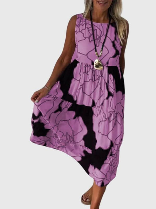 Aveline - Stylish Floral Print Dress