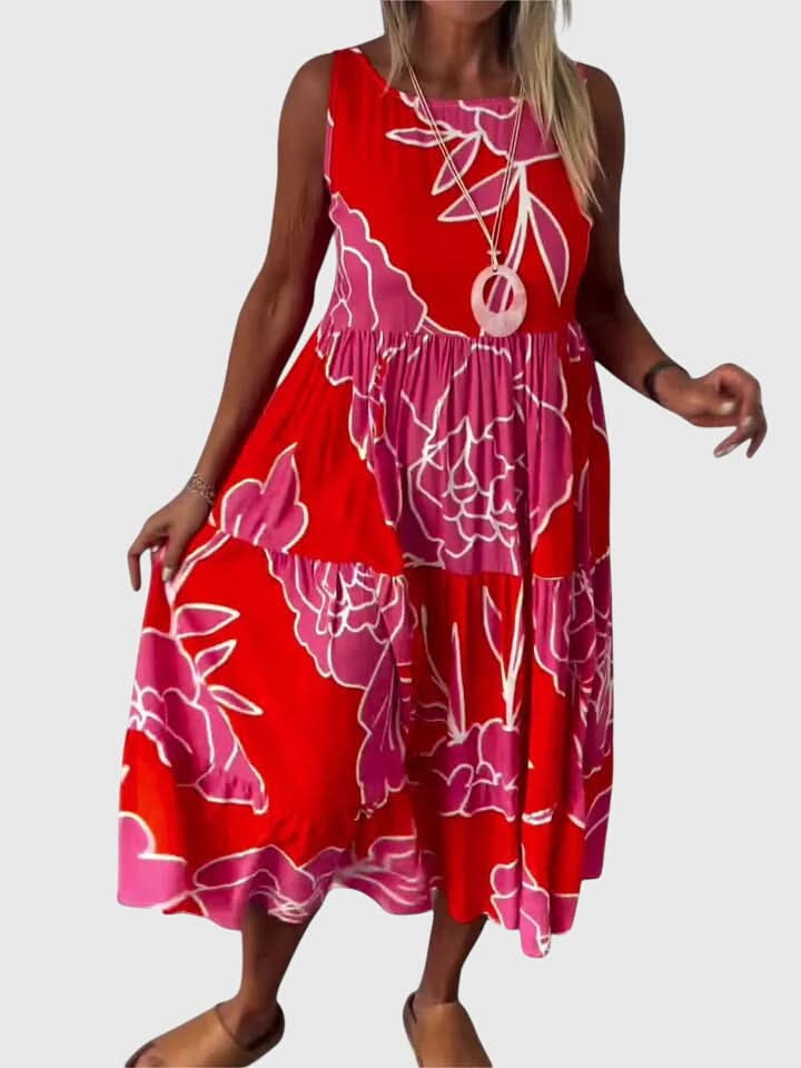 Aveline - Stylish Floral Print Dress