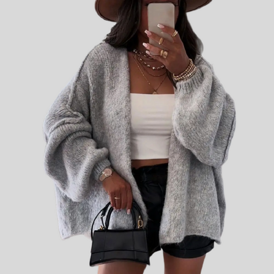 Women's Oversized Balloon Sleeve Cardigan