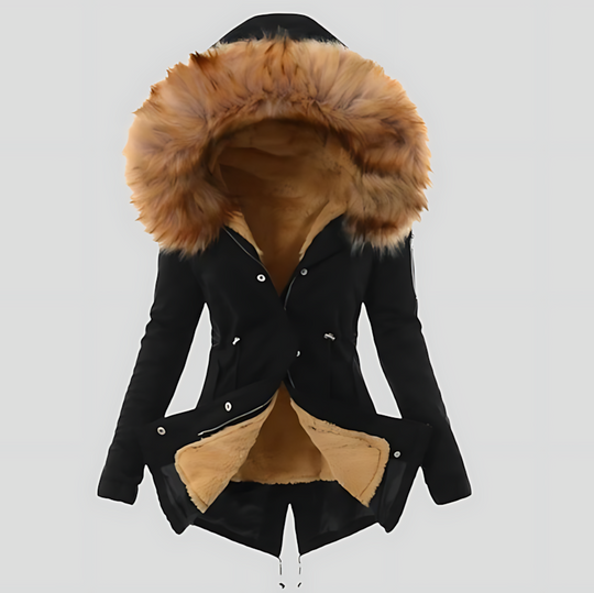 Women's Faux Fur Hooded Winter Parka