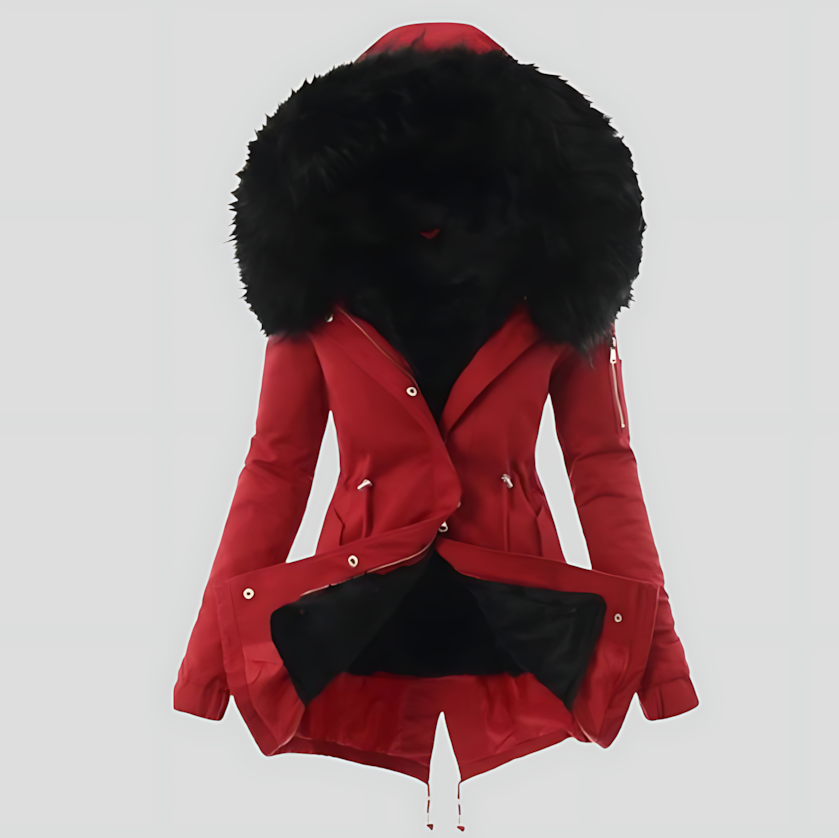 Women's Faux Fur Hooded Winter Parka