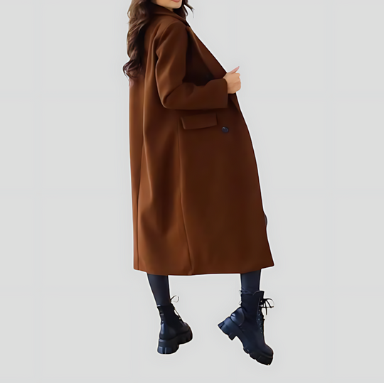 Women's Fitted Long Trench Coat