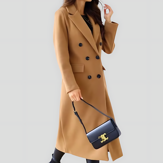 Women's Fitted Long Trench Coat