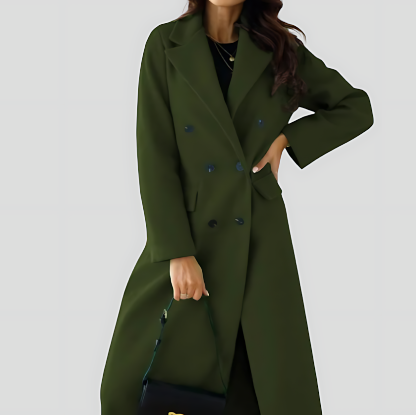 Women's Fitted Long Trench Coat