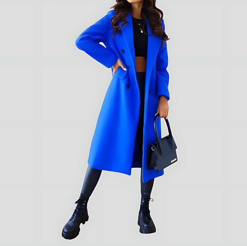 Women's Fitted Long Trench Coat