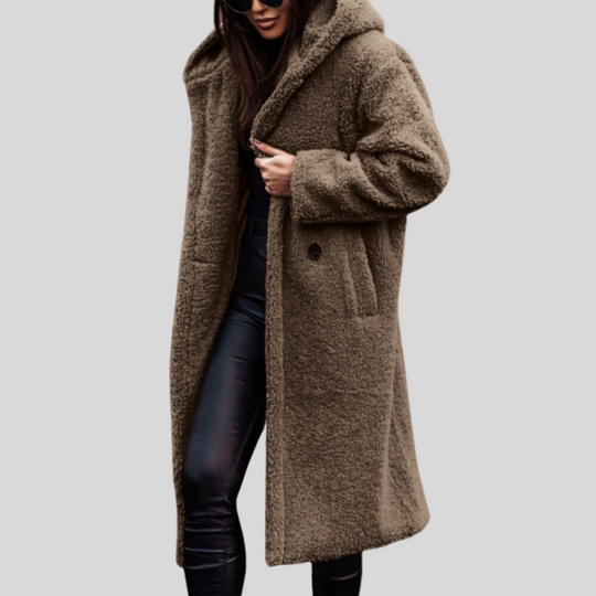 Women's Oversized Hooded Longline Winter Coat