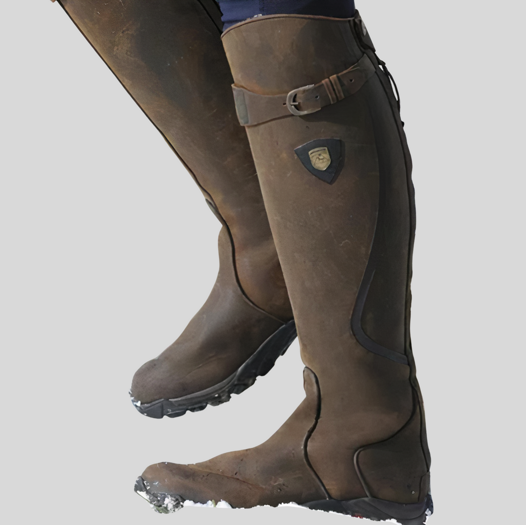 Women's Stylish Knee-High Boots with Buckle Detail