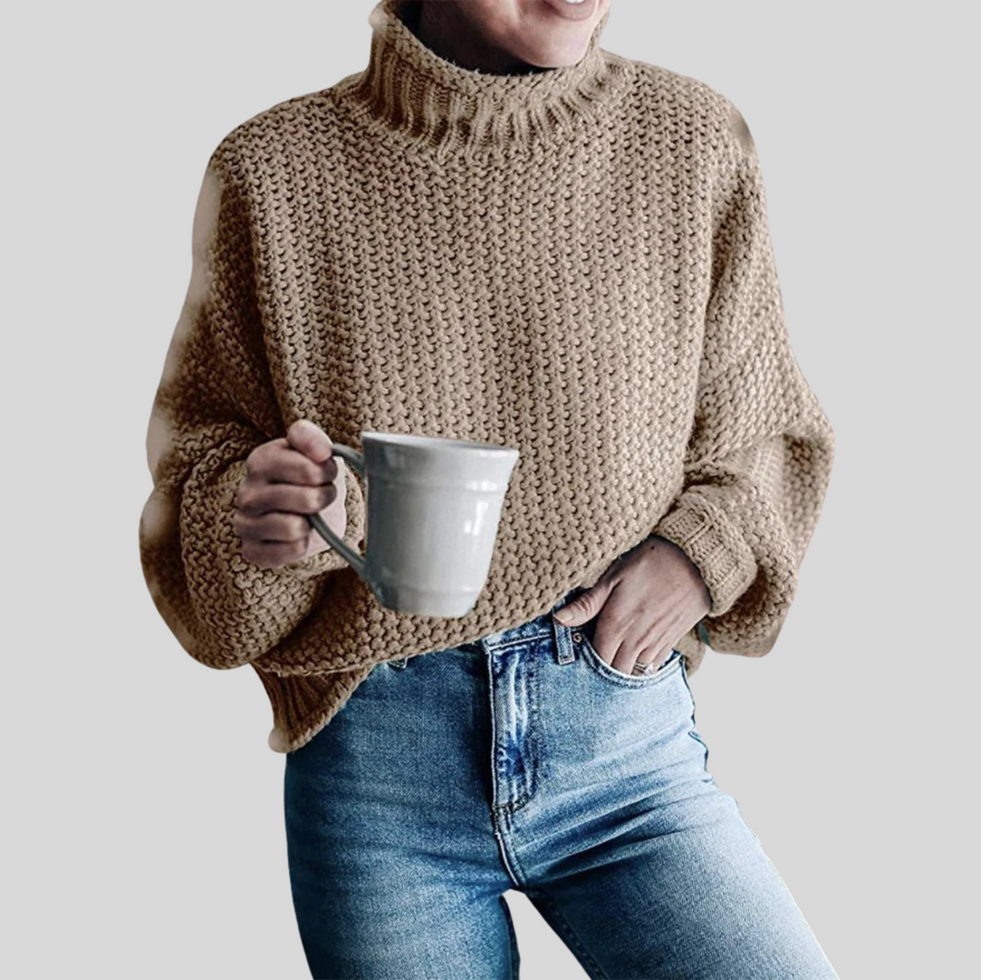 Women's Classic Long Sleeve Turtleneck Knit Sweater