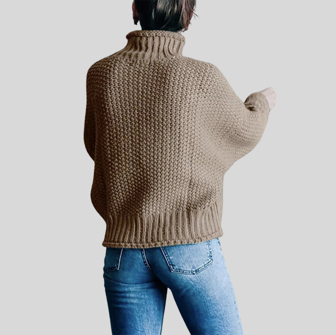 Women's Classic Long Sleeve Turtleneck Knit Sweater