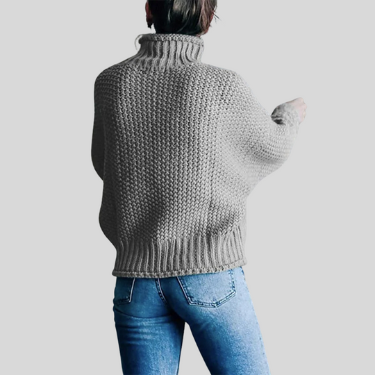 Women's Classic Long Sleeve Turtleneck Knit Sweater
