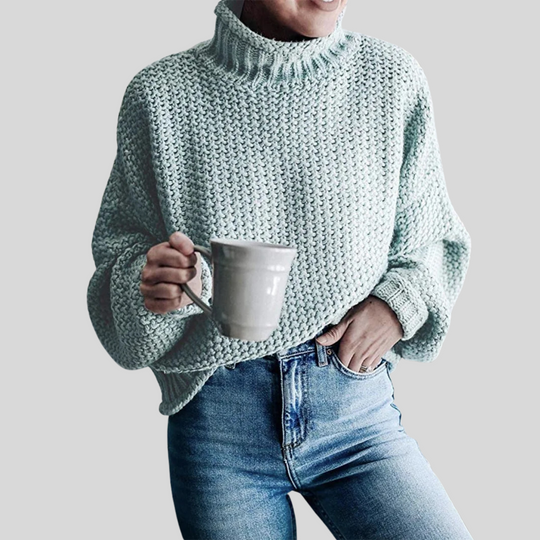 Women's Classic Long Sleeve Turtleneck Knit Sweater