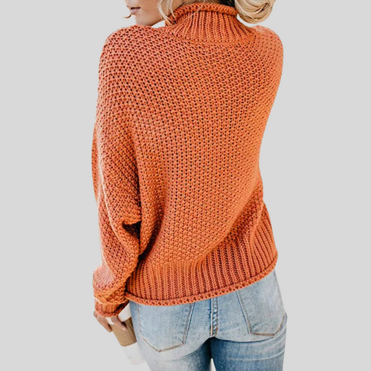 Women's Classic Long Sleeve Turtleneck Knit Sweater