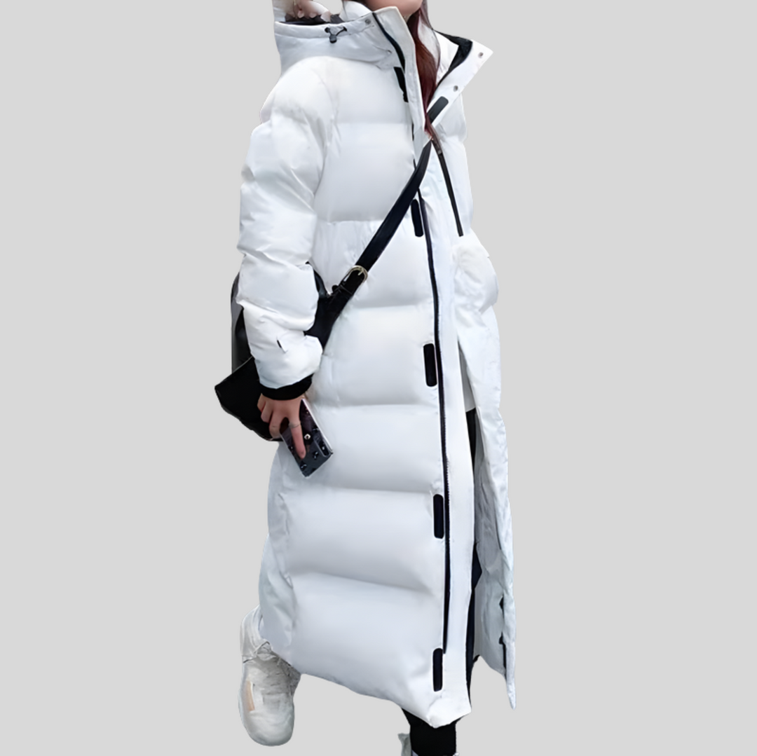 Women's Winter Long Down Hooded Puffer Jacket