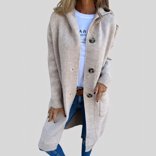 Women's Button-Up Long Knit Sweater Cardigan