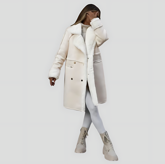 Stylish Long Polar Fleece Women's Coat