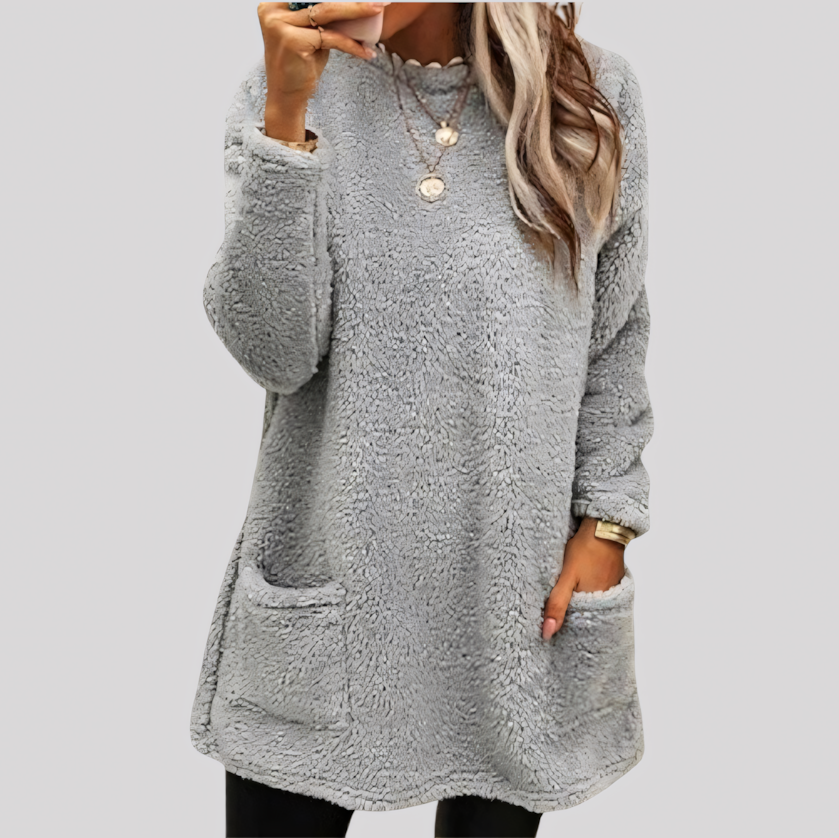 Women's Fleece Long Sleeve Pullover Sweater