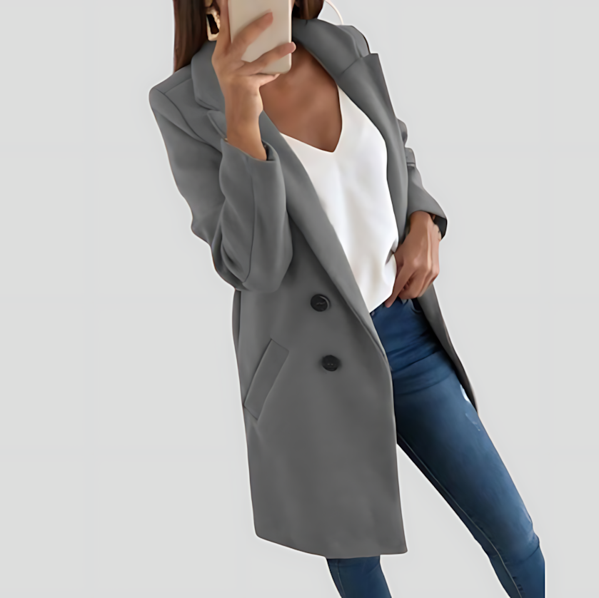 Stylish Women's Longline Coat