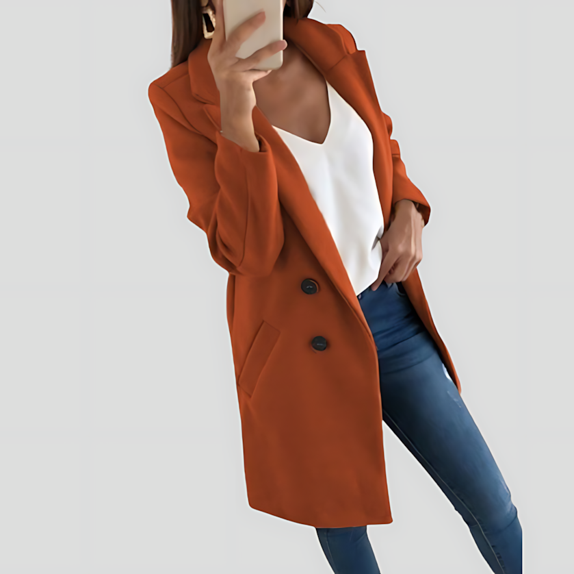 Stylish Women's Longline Coat