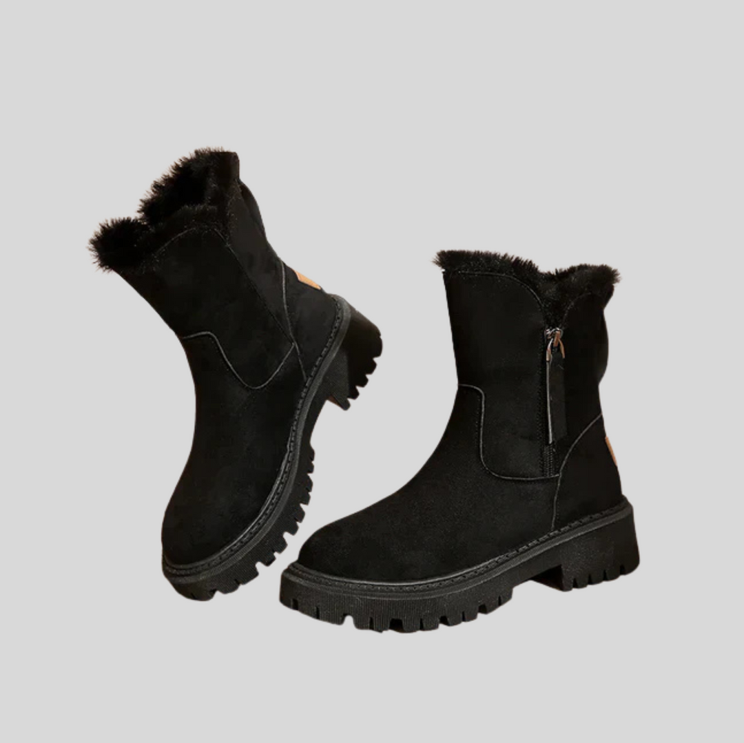 Women's Mid-Ankle Winter Boots with Side Zip Closure
