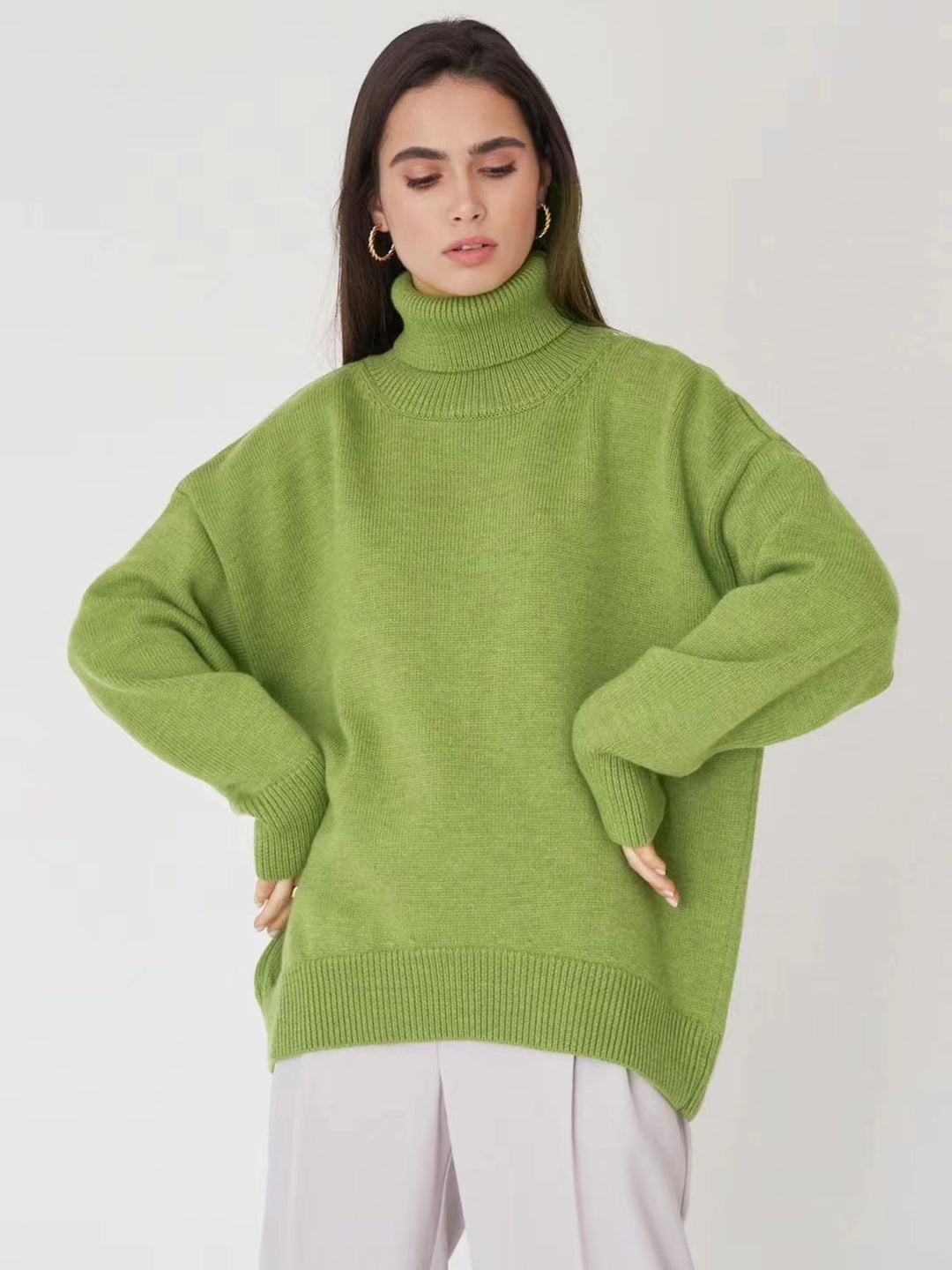 Women's Oversized Turtleneck Sweater
