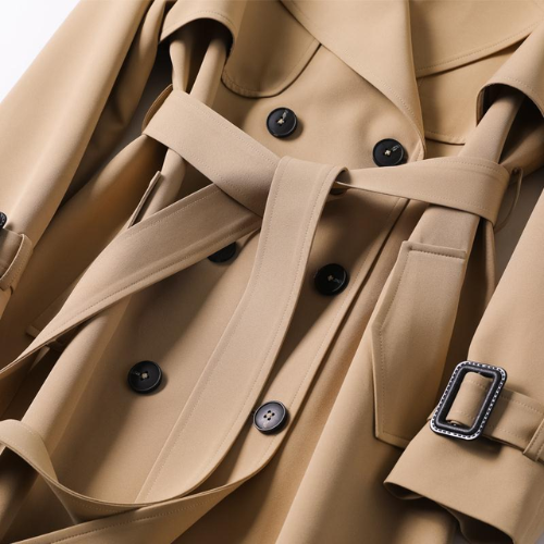 Elara - Trench Coat with Double Button Placket