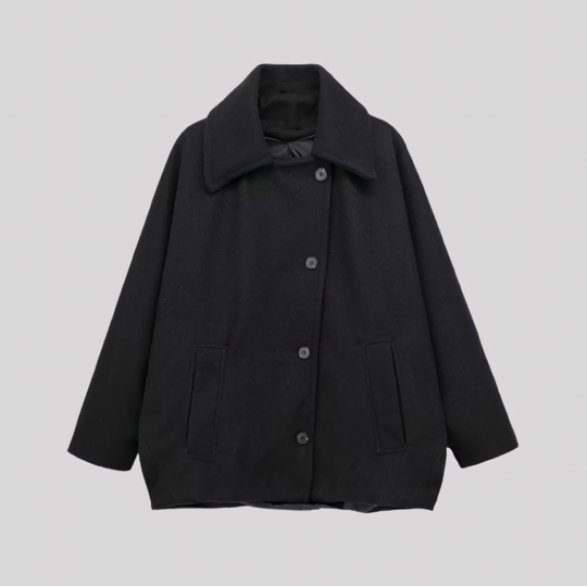Women's Oversized Coat with Wide Collar