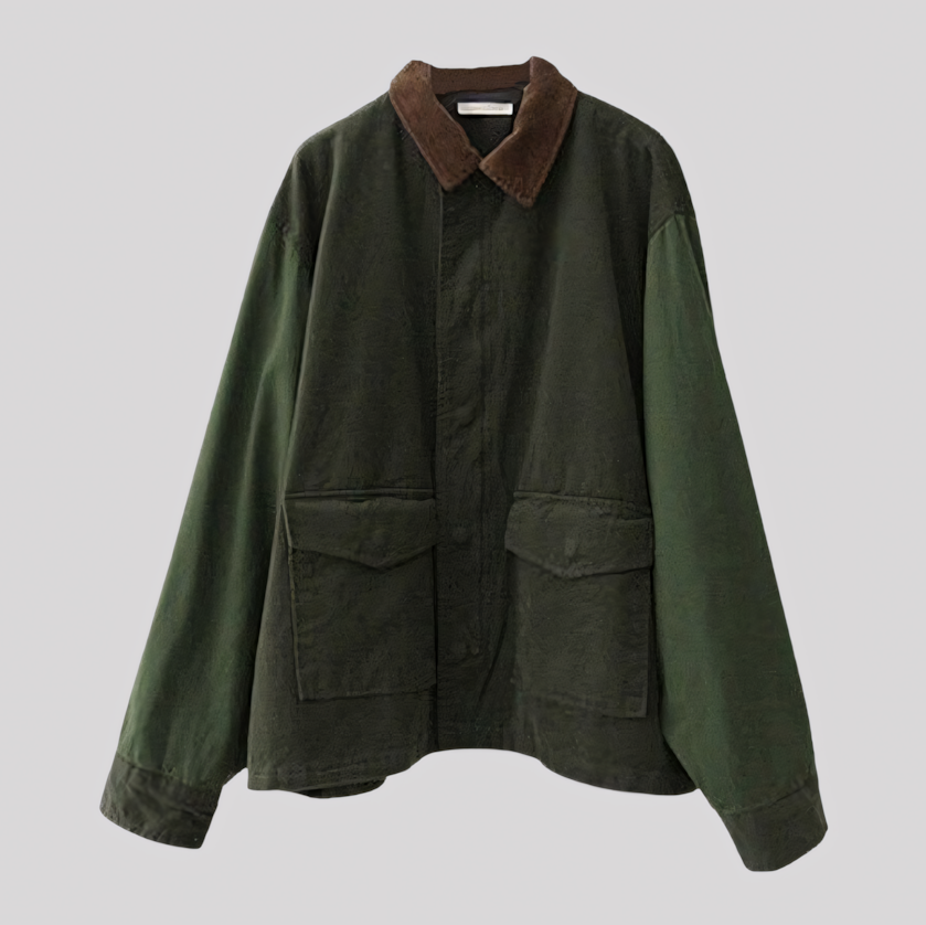 Women's Oversized Jacket with Contrast Collar