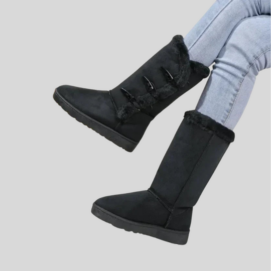 Stylish Thick-Soled Plush Snow Boots for Women