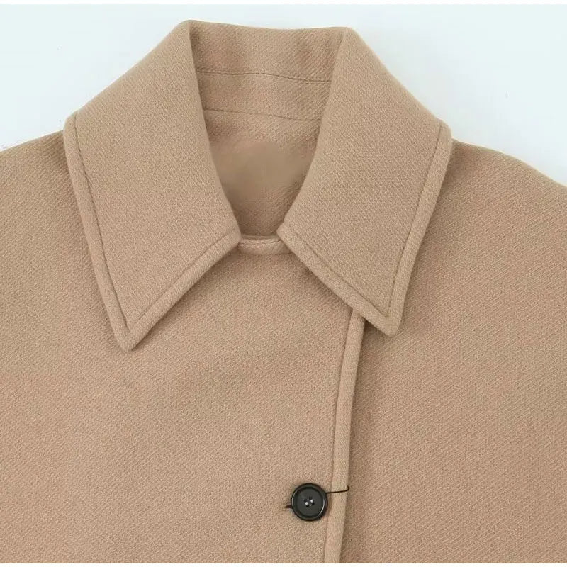 Women's Oversized Coat with Wide Collar