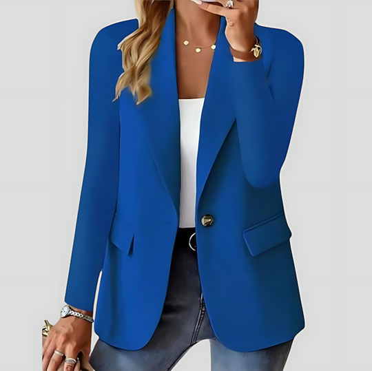 Single-Button Blazer Jacket for Women