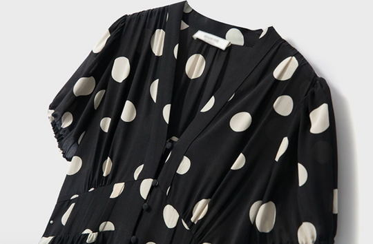 Claire - Sophisticated Polka Dot Dress
