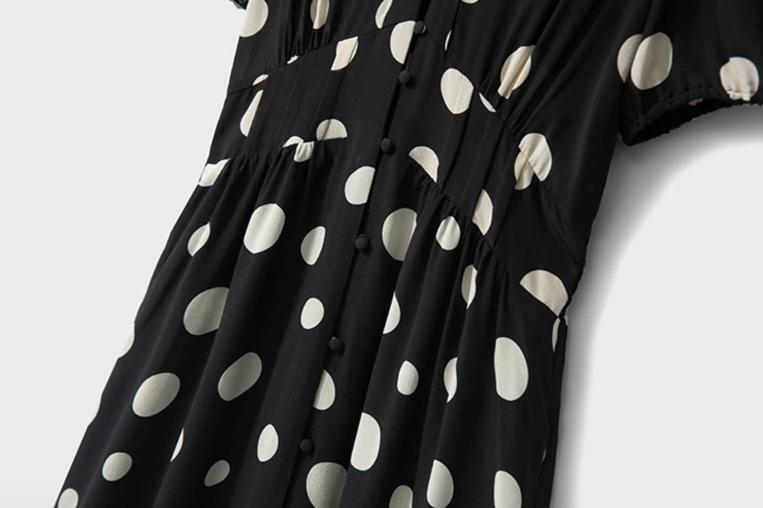 Claire - Sophisticated Polka Dot Dress
