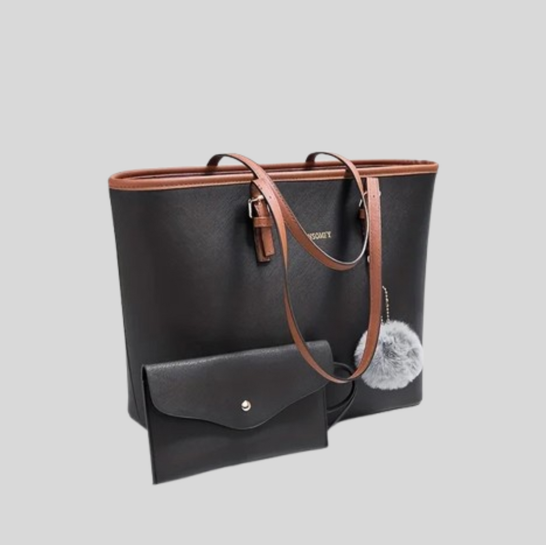 Women's Stylish Carryall Tote Bag with Matching Wristlet