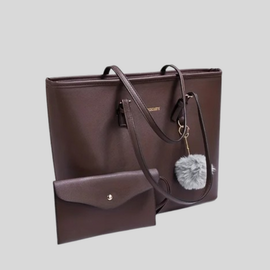 Women's Stylish Carryall Tote Bag with Matching Wristlet