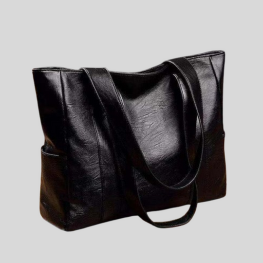 Women's Classic Vintage Tote Bag with Side Pocket