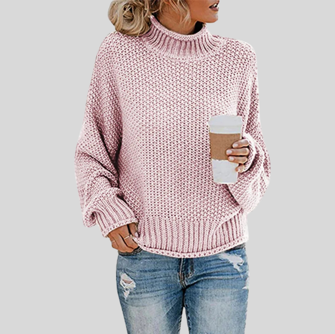 Women's Classic Long Sleeve Turtleneck Knit Sweater