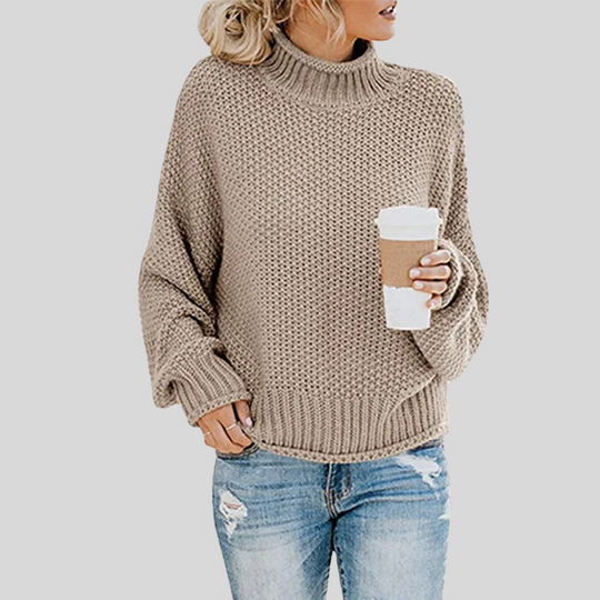 Women's Classic Long Sleeve Turtleneck Knit Sweater
