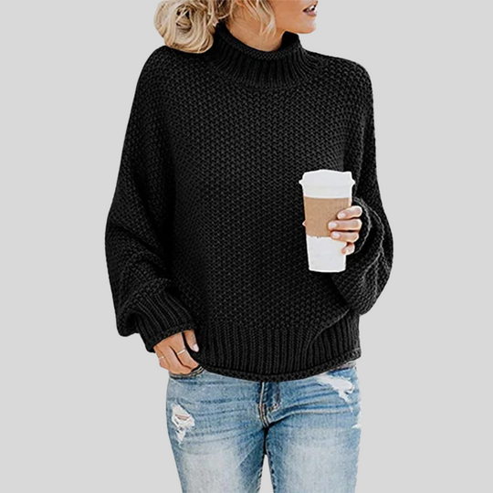 Women's Classic Long Sleeve Turtleneck Knit Sweater