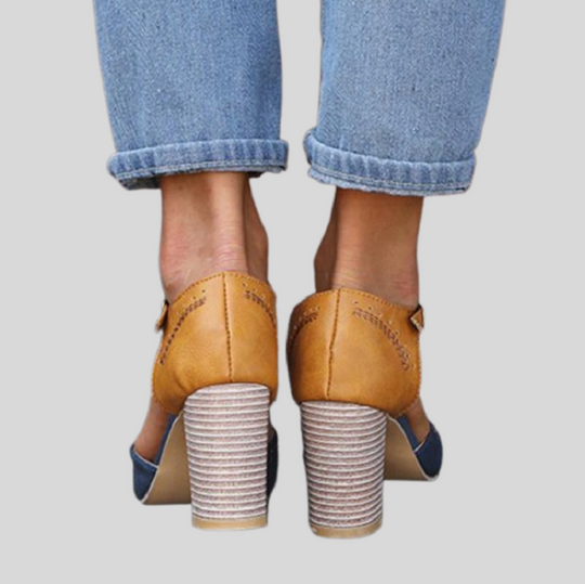 Vintage Style T-Strap Block Heel Shoes