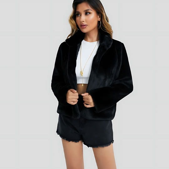 Women's Classic Winter Jacket with High Collar