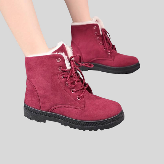 Women's Classic Lace-Up Winter Plush Ankle Boots
