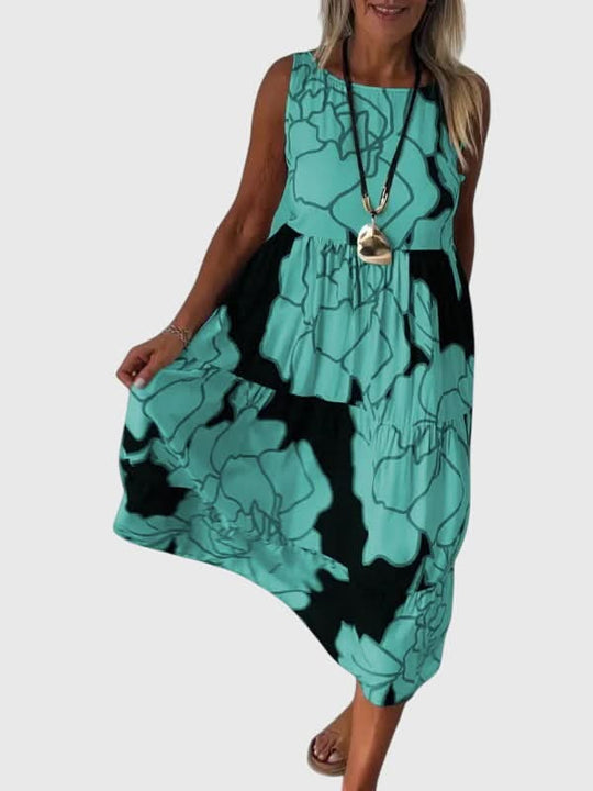 Aveline - Stylish Floral Print Dress
