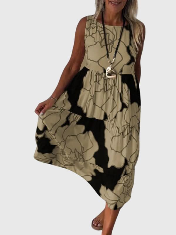 Aveline - Stylish Floral Print Dress