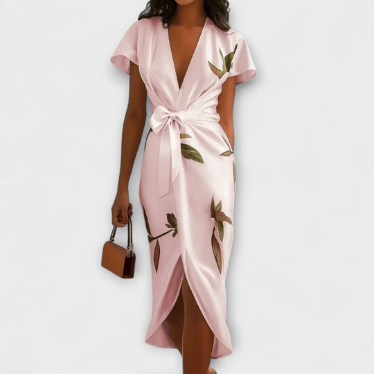 Freya - Satin Wrap Dress